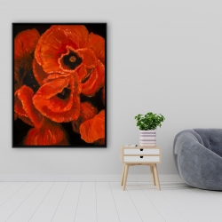 Framed 36 x 48 - Poppy bouquet