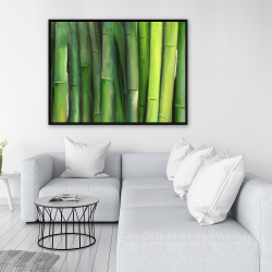 Framed 36 x 48 - Green bamboo