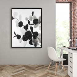 Encadré 36 x 48 - Branches et feuilles rondes
