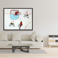 Encadré 36 x 48 - Partie de hockey mouvementé