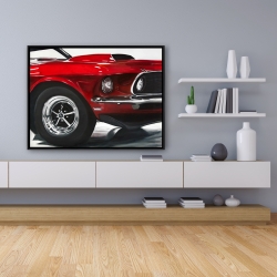 Framed 36 x 48 - Classic red car