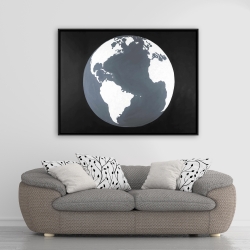 Encadré 36 x 48 - Vue satellite de la terre