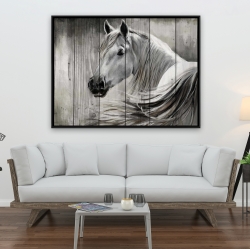 Framed 36 x 48 - Rustic horse