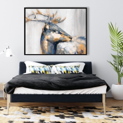 Framed 36 x 48 - Golden deer