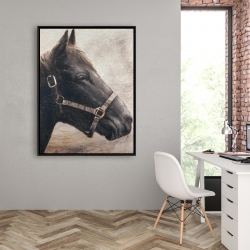 Framed 36 x 48 - Gallopin the brown horse
