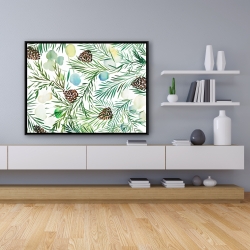 Framed 36 x 48 - Pine cone pattern