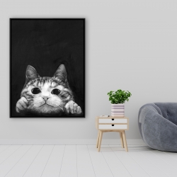 Encadré 36 x 48 - Chat curieux