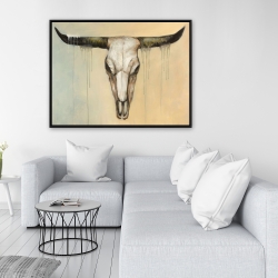 Framed 36 x 48 - Bull skull