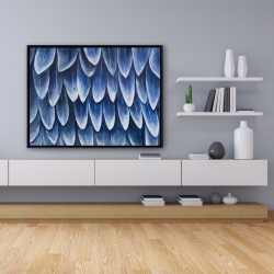 Encadré 36 x 48 - Plumage bleu