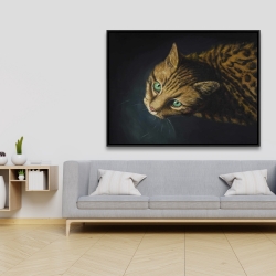 Framed 36 x 48 - Bengal cat