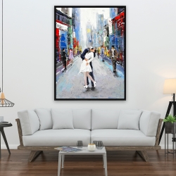 Framed 36 x 48 - Kiss of times square