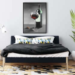 Framed 36 x 48 - Bottle of burgundy