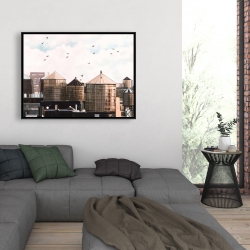 Framed 36 x 48 - Water towers