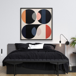 Framed 48 x 48 - Imbed circles