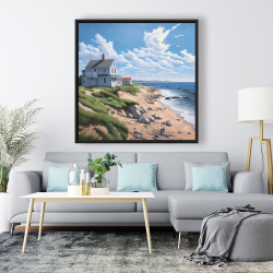 Framed 48 x 48 - Sea view