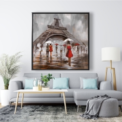 Framed 48 x 48 - Near the eiffel tower