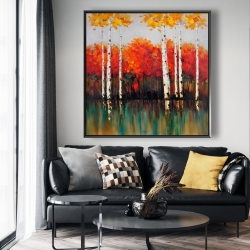 Encadré 48 x 48 - Bouleaux en automne