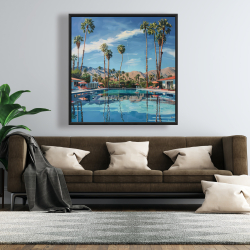 Framed 48 x 48 - Palm trees