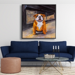 Encadré 48 x 48 - Bouledogue souriant