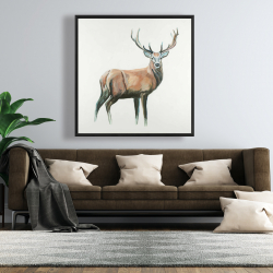 Framed 48 x 48 - Deer