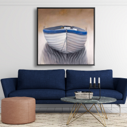 Framed 48 x 48 - Canoe boat