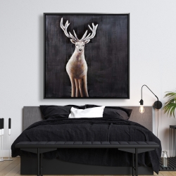 Framed 48 x 48 - Lonely deer