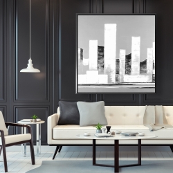 Framed 48 x 48 - Minimalist abstract buildings