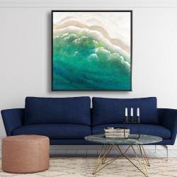 Framed 48 x 48 - Turquoise sea
