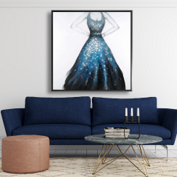 Encadré 48 x 48 - Robe bleue de princesse