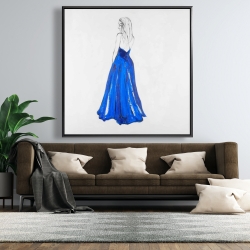 Framed 48 x 48 - Lady in blue