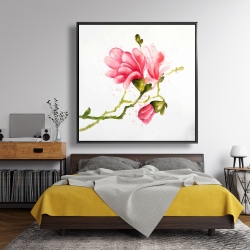 Framed 48 x 48 - Magnolia flowers