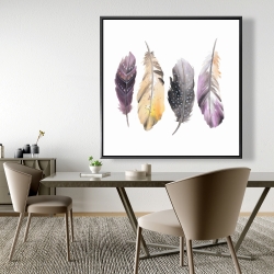 Encadré 48 x 48 - Ensemble de plumes bohème