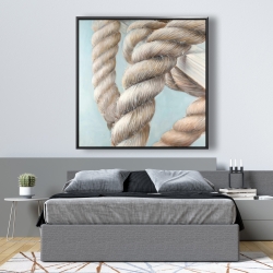 Framed 48 x 48 - Boat rope knot closeup