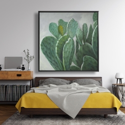 Framed 48 x 48 - Paddle cactus