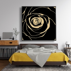 Framed 48 x 48 - Black rose