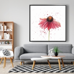 Framed 48 x 48 - Pink daisy