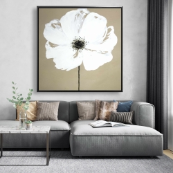 Framed 48 x 48 - Abstract color splash flower