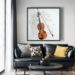 Encadré 48 x 48 - Violon sur partitions