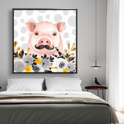 Framed 48 x 48 - Little disguised pig