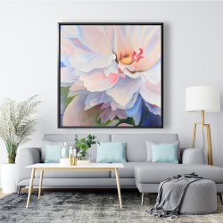 Framed 48 x 48 - Pastel colored flower