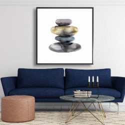 Framed 48 x 48 - Hot stones