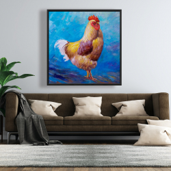Framed 48 x 48 - Beautiful rooster