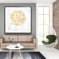 Framed 48 x 48 - Golden peony
