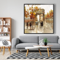Framed 48 x 48 - Arc de triomphe in autumn