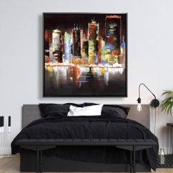 Framed 48 x 48 - Cityscape by night