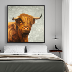 Framed 48 x 48 - Highland cattle