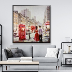 Framed 48 x 48 - Couple walking