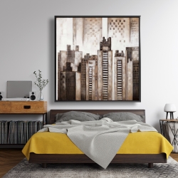 Framed 48 x 48 - Square city