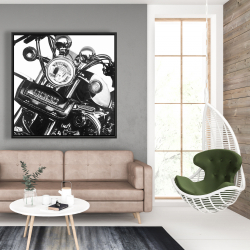 Encadré 48 x 48 - Moto réaliste