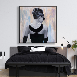 Encadré 48 x 48 - Audrey hepburn de style abstrait vue de dos